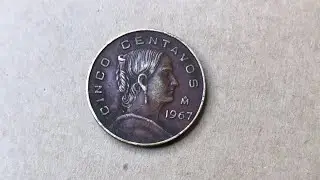 Moneda $5 centavos de  1967 Josefa Ortiz de Domínguez