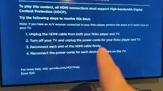 Roku HDCP Error Detected after turning off TV with Spectrum TV App on. Fixed by just pressing HOME