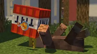Pillager attack Villager (Test Minecraft Animation)