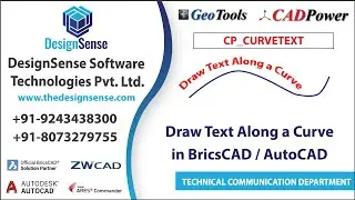 CADPower Tutorials: Draw text along a curve in BricsCAD / AutoCAD | CP_CURVETEXT | DesignSense