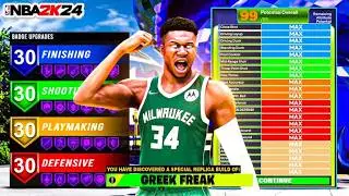 NBA 2K24 GIANNIS ANTETOKOUNMPO BUILD in NBA 2K24 🔥 BEST ISO CENTER BUILD 2K24