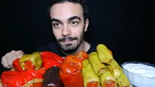 ASMR | Stuffed ANTEP WITH OLIVE OIL MUKBANG | DOLMA MUKBANG | Mukbang ASMR