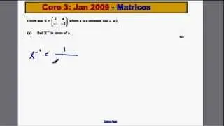 A-Level Maths Edexcel FP1 - Matrices Past Paper Exam Solutions