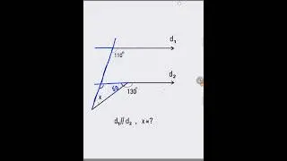 Geometria 8° Ano - Triângulo e retas paralelas cortadas por uma transversal #short