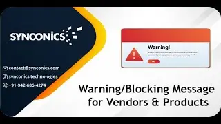 Set Warning/Blocking Message for Vendors & Products | Odoo 16 Purchase Management | 