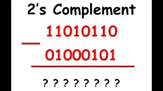 Subtraction using 2's complement method