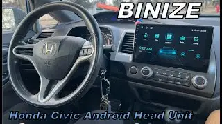 Binize 8th Gen Honda Civic Head Unit and Reverse Camera. Wireless Android Auto / Apple CarPlay