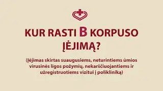 Kur rasti B korpuso įėjimą?