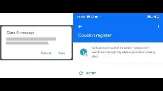 Solution for SMS UPI verification of app (Google pay) fail due to Class 0 message popup
