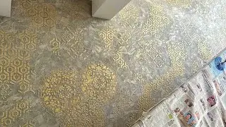 Staircase Wall Texture Design || Stencil Design @Rk_Creationart