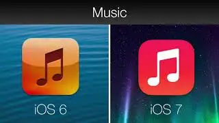 iOS 6 vs iOS 7 icon comparison