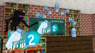 Monster School : BOTTLE FLIP CHALLENGE 2 - Minecraft Animation