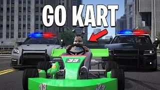 Running From Cops with GoKart in GTA 5 RP