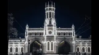 Новогоднее оформление вокзала в Новом Петергофе 2024 | AIRA.RU