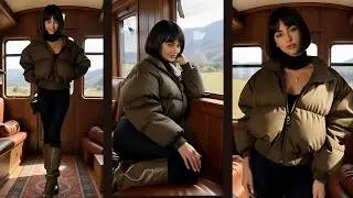 Oversized Olive Puffer + Black Leggings & Boots: Chic Looks