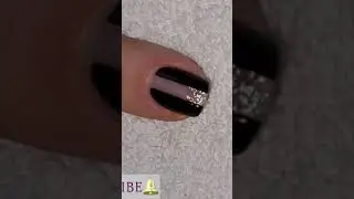 Black & Glitter NAIL ART 2024 | Negative Space NAILS Idea