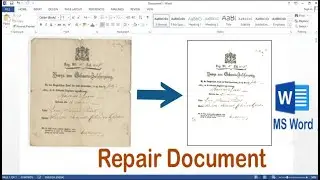 How To Repair Old Document in Microsoft Office Word | Riyan Educare