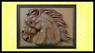3D Wall Framed Horse Sculpture | Time lapse | Speed Art