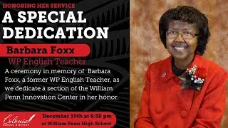 Dedicating the Barbara Foxx Book Nook at the William Penn Innovation Center