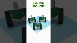 [1DAY_1CAD] TOY TANK #shorts #tinkercad #project