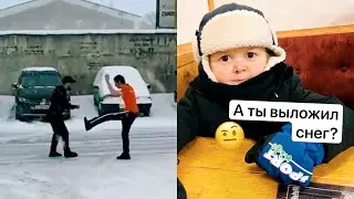 Снег в Дагестане: как жители радовались первому снегу 😁 Давайте улыбнёмся этому видео