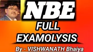 NBE 2020 CUT OFF ANALYSIS BY VISHWANATH BHAIYA