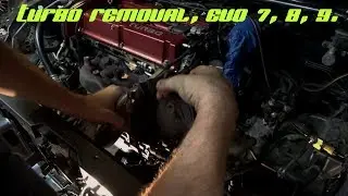 EVO 9 SE BUILD EPISODE: 3 How to remove stock location turbo (Evo 7, 8, 9).