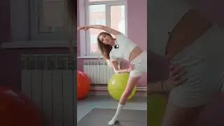 Join Angelina in her invigorating stretching session 