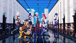 【Genshin MMD/原神MMD】shenhe/申鹤、yelan/夜兰、eula/优菈、Rosaria/罗莎莉亚、Arlecchino/阿蕾奇诺、Navia/娜维娅、Clorinde/克洛琳德