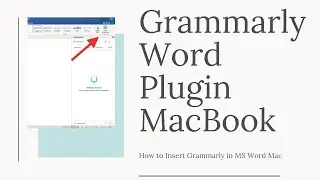 Grammarly Word Plugin MacBook  How to add Grammarly Add-on in MS Word Mac
