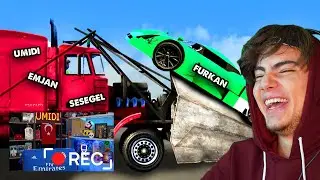 GTA 5 Online Team - MEGA TRUCK VS ROCKET CAR! HOPE ABANDONED THE VIDEO!