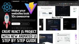 How to install and use Tailwind CSS & Framer Motion Library Components #AceternityUI with #ReactJS