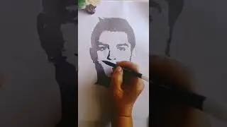 menggambar C Ronaldo Siluet #drawing
