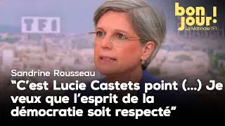 "Pour l'instant, c'est Lucie Castets point", Sandrine Rousseau