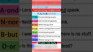All Conjunctions with Examples || 