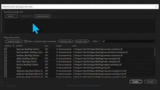 Administrador de Plugins De Audio En Premiere Pro