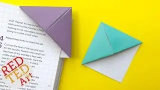 Easy Origami Bookmark Corner - How to make a Corner Bookmark DIY
