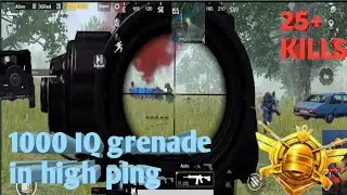 1000IQ grenade in high ping||high kills rushing gameplay||25+ kills||MIM KILLER||PUBG MOBILE||