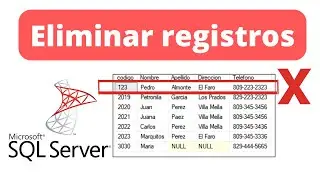 ELIMINAR registros en SQL SERVER