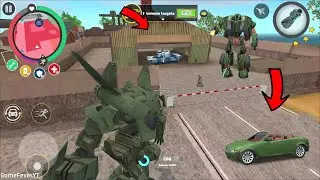 Rope Hero Vice Town (Transformer Jet Airplane Fight Police Car Robot and Army Tanks) Police Car - HD