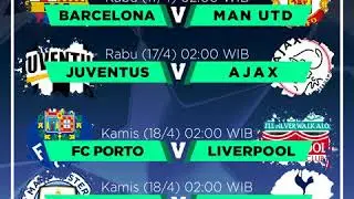 Jadwal Siaran Langsung Perempat Final Liga Leg ke-2 champions 2018/2019