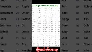Small English words for Kids|English practice|Afresh Journey|#english #viral #shorts #short #ytshort