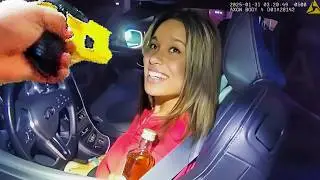 Spoiled Brat Tries to Walk Away Before Getting Caught and Arrested for DUI