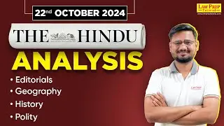 The Hindu Newspaper Analysis for CLAT | 22 October 2024 | Daily Current Affairs for CLAT 2025