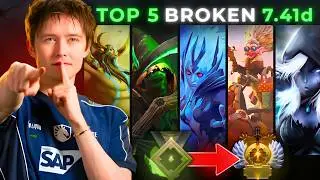 Top 5 BROKEN Heroes In 7.41d (FREE MMR Every Rank) — Dota 2 Guide