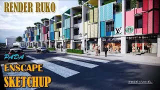 TUTORIAL SKETCHUP RENDER RUKO SCENE DAYLIGHT PADA ENSCAPE [ TRIK JITU ]