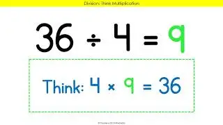 Division Strategy 4 Think Multiplication x3,4,6