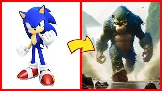 SONIC the Hedgehog ALL CHARACTERS as KING KONG 2024