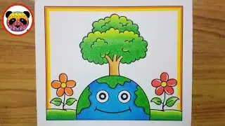 World Environment Day Drawing / World Environment Day Poster Drawing / Save Environment Earth