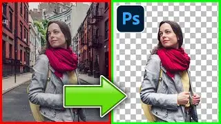 КАК сделать фото с прозрачным фоном в фотошопе PNG? Уроки для фотографов